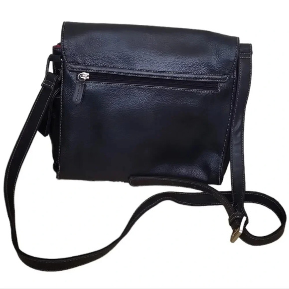 Liz Claiborne Black Square Crossbody Bag Card Slots - Picture 1 of 11